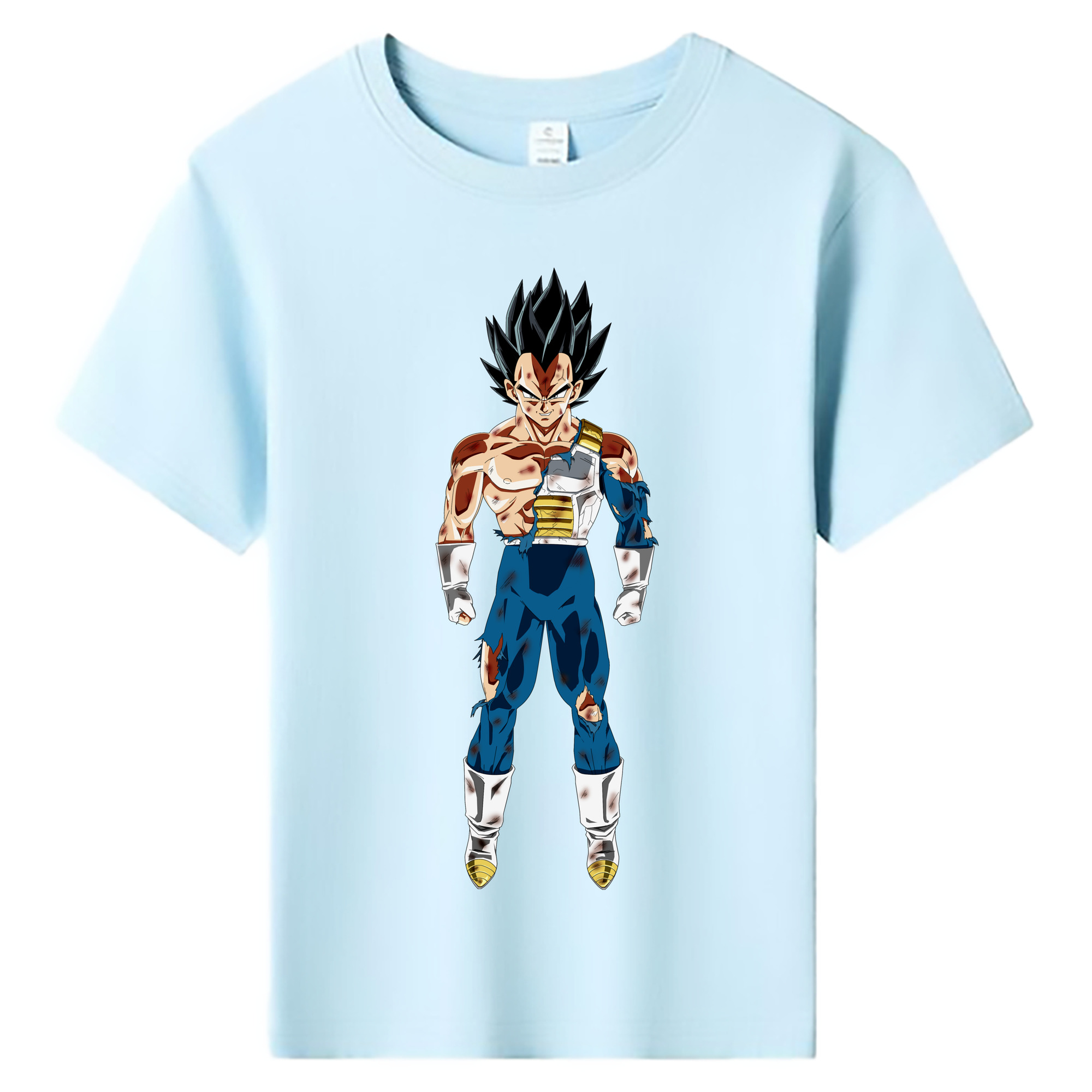 （画像用） ドラゴンボール ベジータ四世（Bejīta Yonsei）DRAGON BALL Vegeta IV 綿100％キッズTシャツ（フロントプリント）
